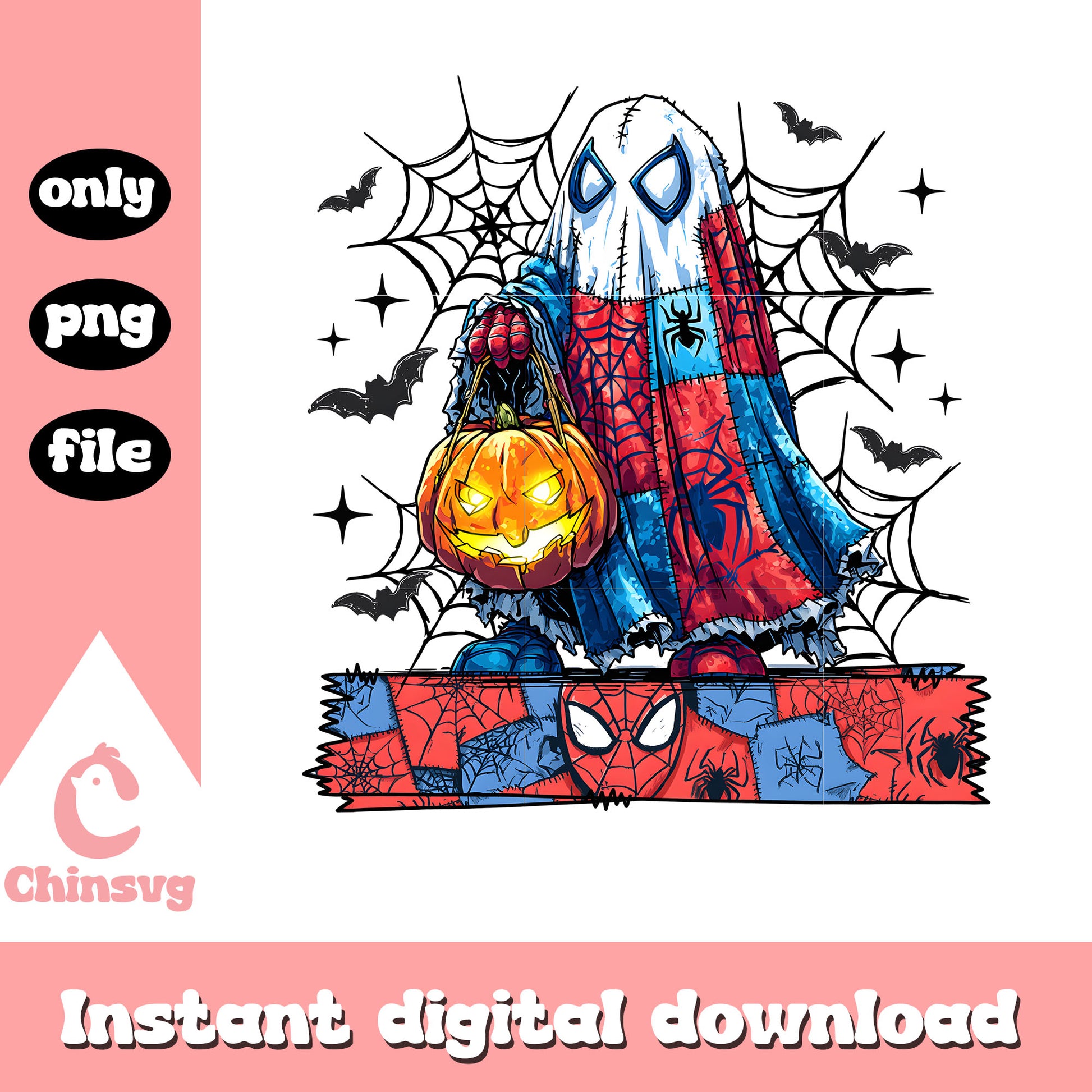 Halloween spiderman hand pumpkin design png, spiderman marvel png
