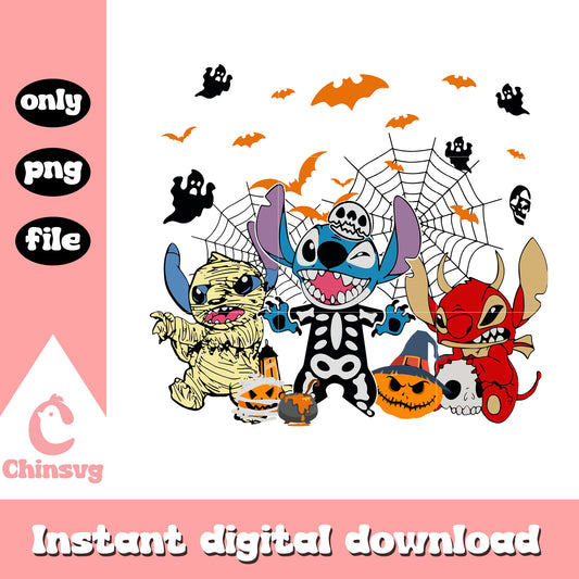 Halloween stitch costume png, halloween vibes png, horror halloween png