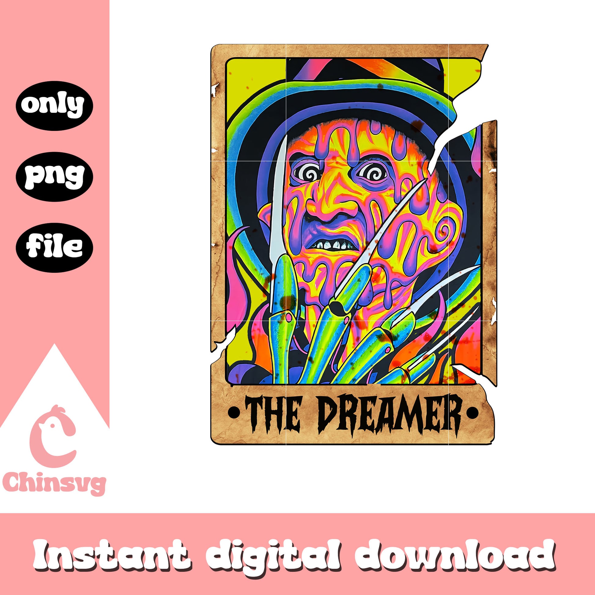 Halloween tarot card freddy krueger png, killing eve png