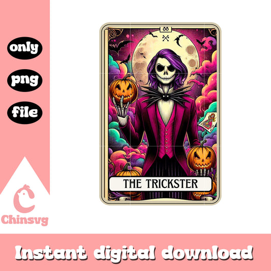 Halloween tarot card jocker png, halloween moon png