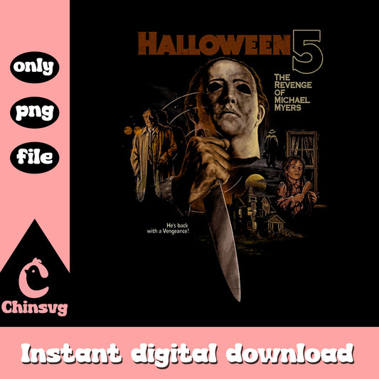 Halloween the revenge of Michael Myers png, halloween movies png