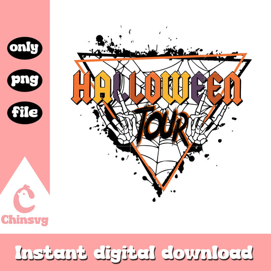 Halloween tour logo design png, halloween tour png, horror png
