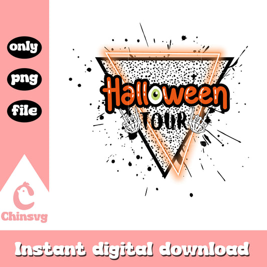 Halloween tour text design png, hallowene vibes png