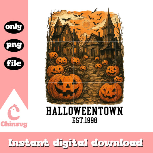 Halloweentown est 1998 drawing design png, pumpkin halloween png
