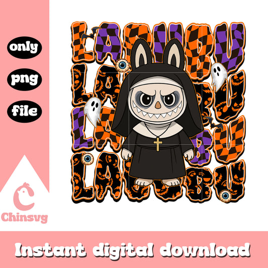 Halloween valak labubu doll design png, halloween holiday png