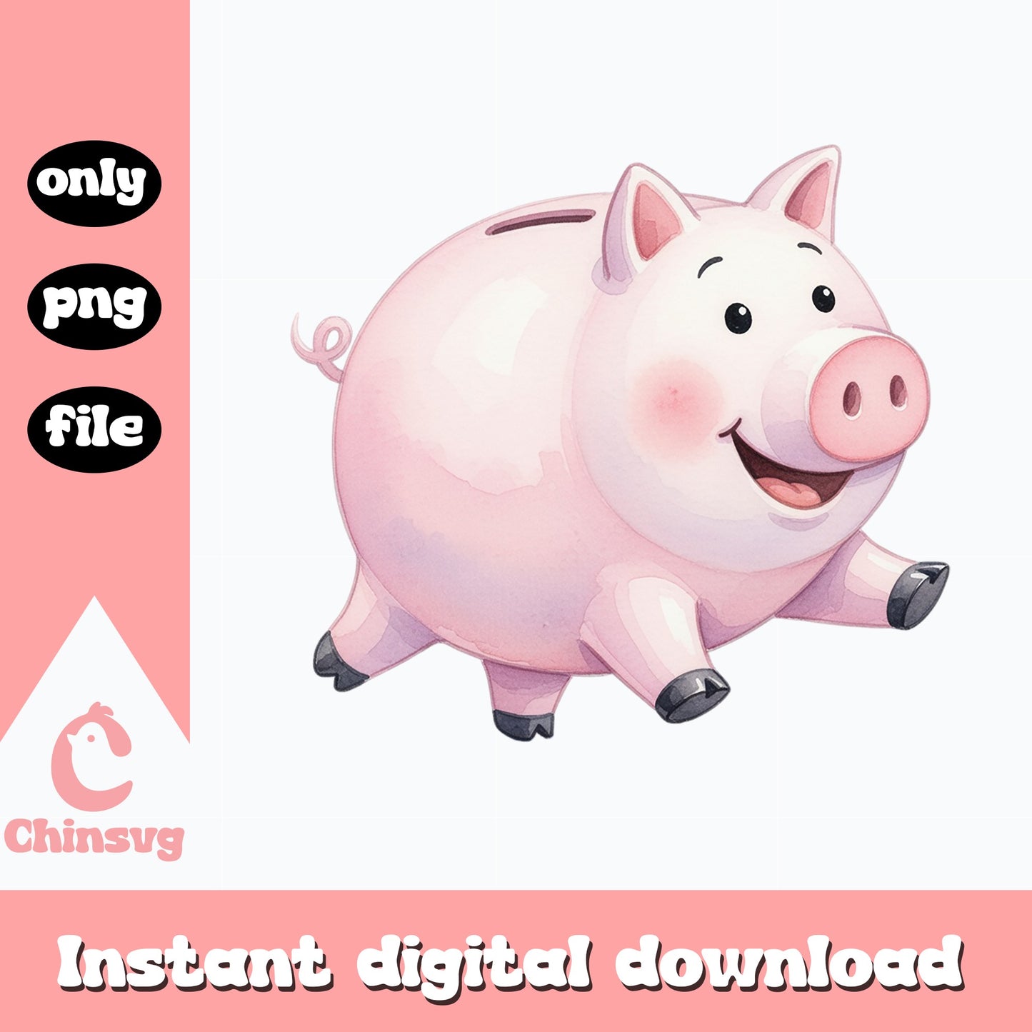 Hamm Piggy Bank PNG, Toy Story Clipart PNG, Cute Pig PNG