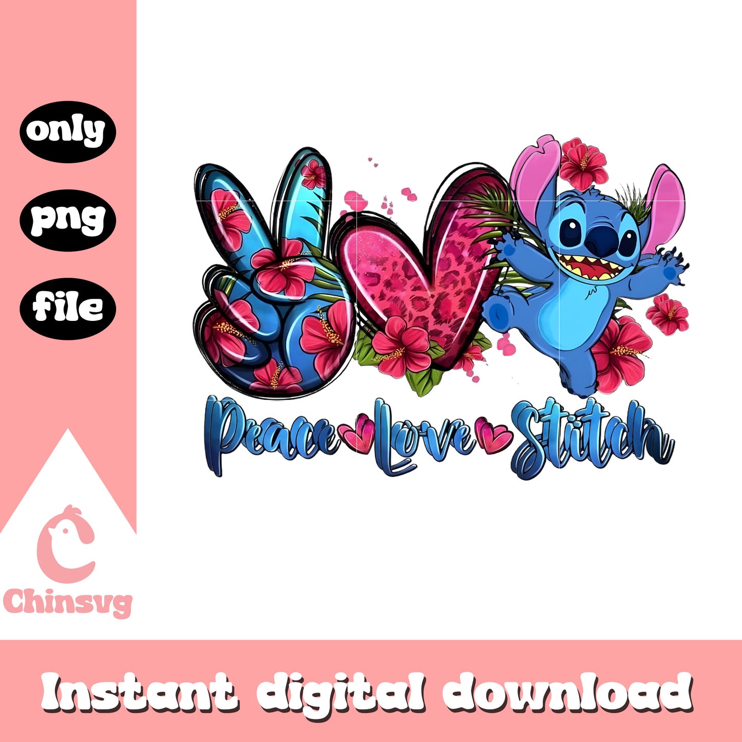 Hand love stitch valentine png, stitch valentines day​​ png