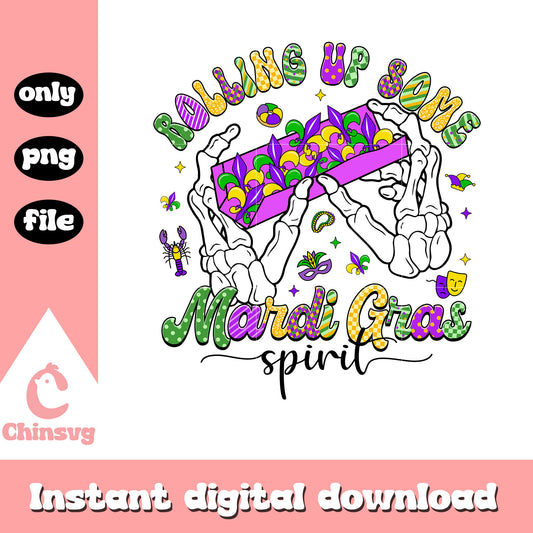 Hand skeleton mardi gras png, mardi gras significance​ png