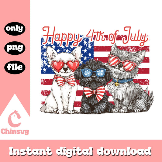 Happy 4th of july america dog mix png, 4th of july  png