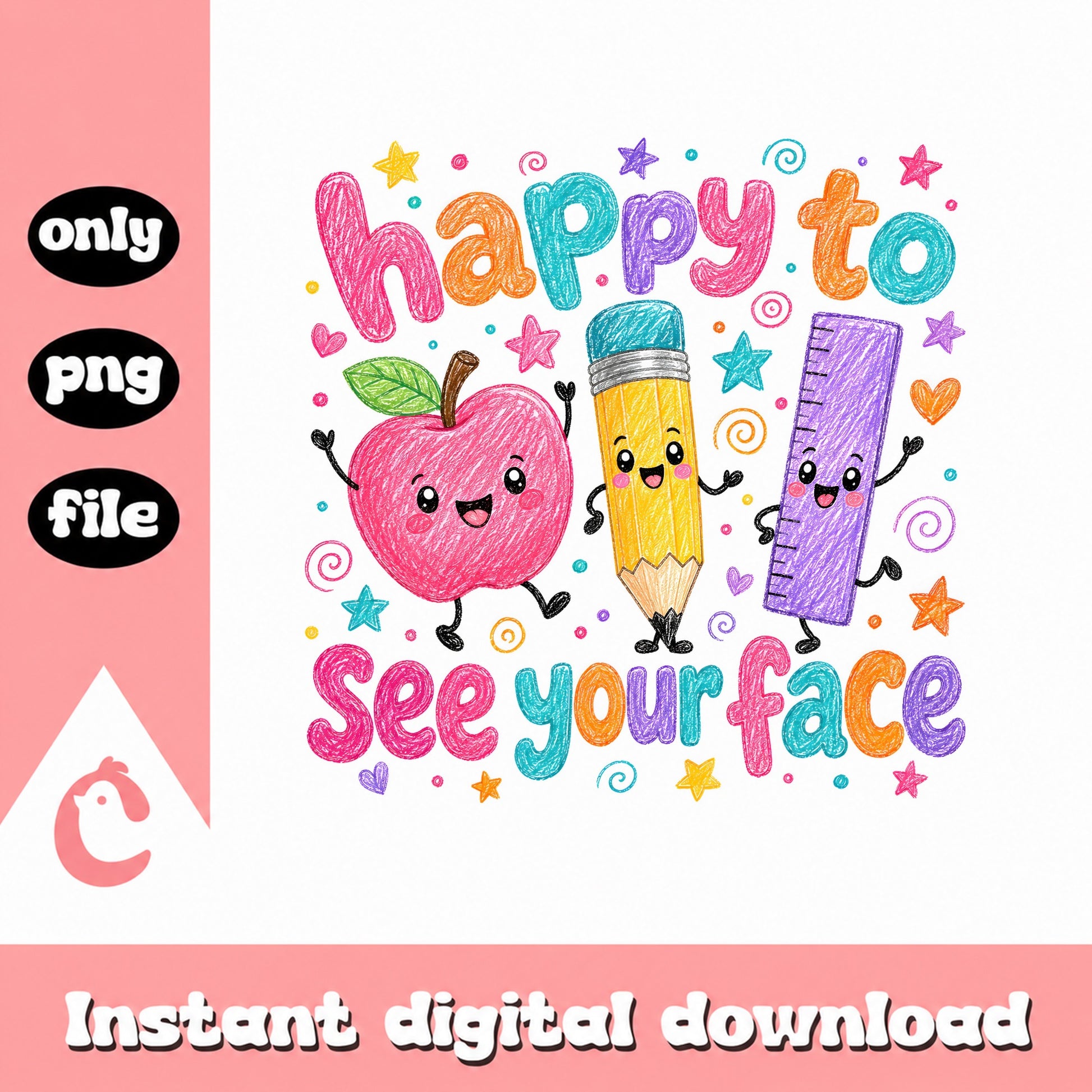 Happy To See Your Face PNG, Back To School Clipart, Teacher PNG