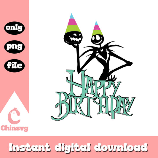 Happy birthday jack skellington png, happy birthday png