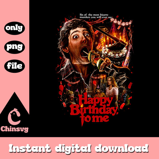 Happy birthday to me horror movie png, birtday png, horror film png