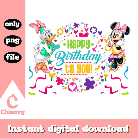Happy birthday to you minnie mouse png, minnie mouse birthday png