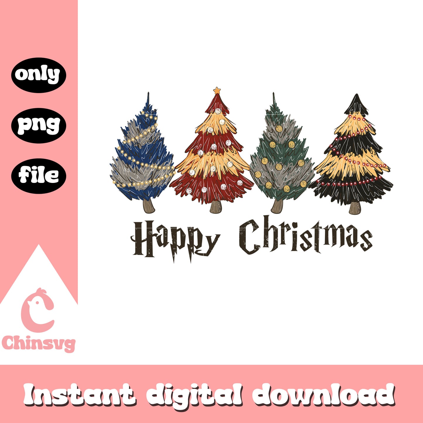 Happy christmas christmas tree decor png, christmas ornaments png