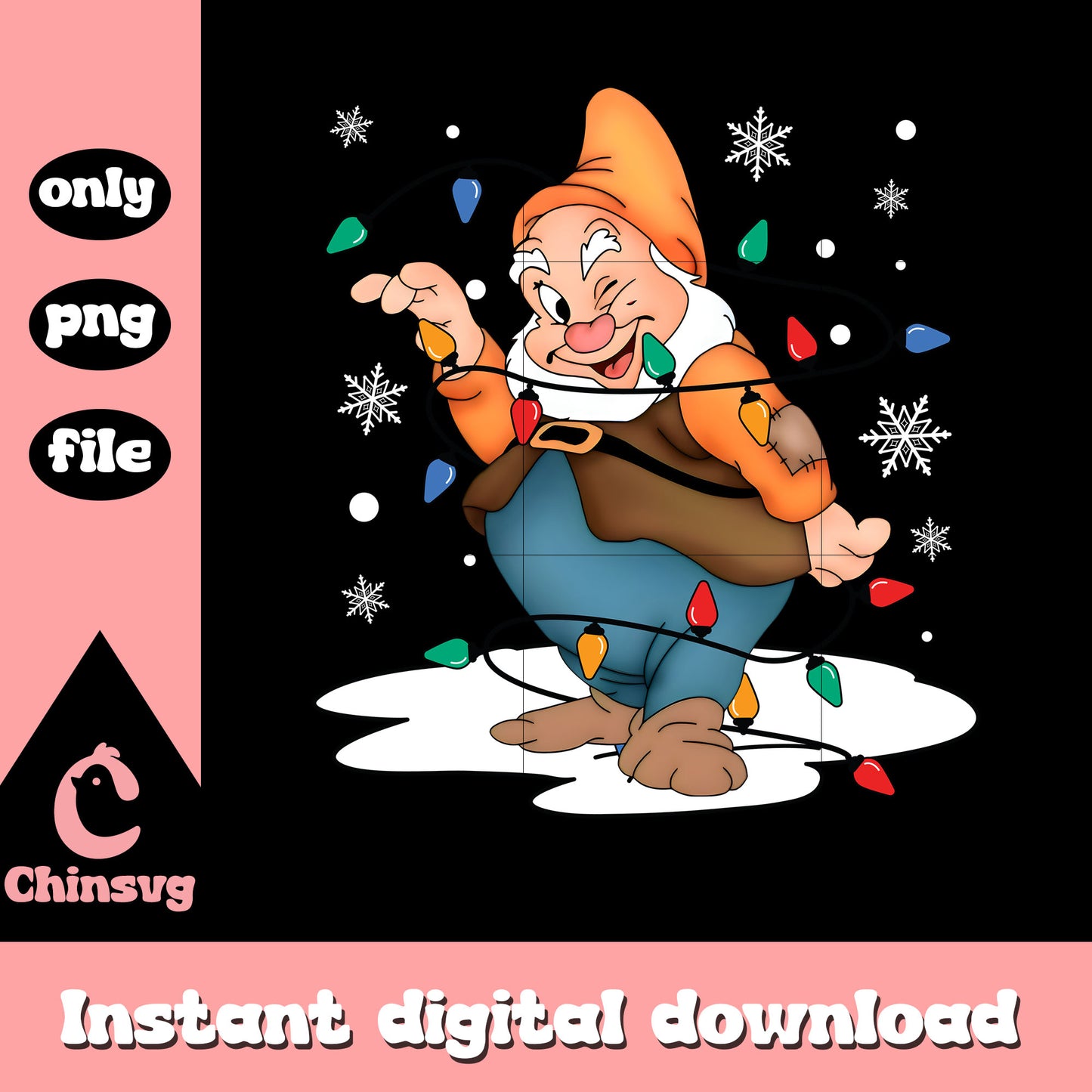 Happy disney character christmas day png, merry christmas png