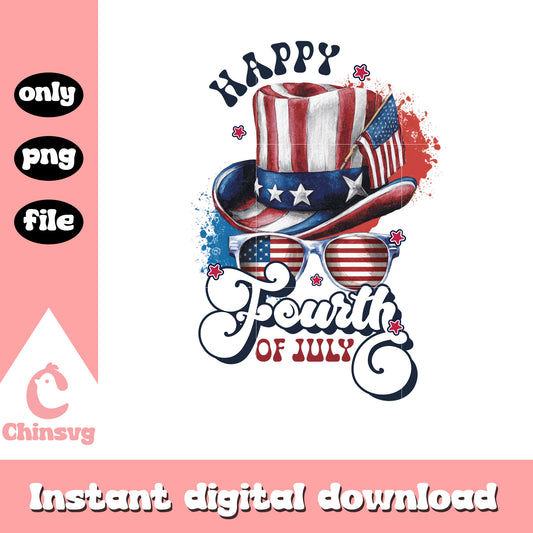 Happy fourth of july america design png, happy fourth of july png