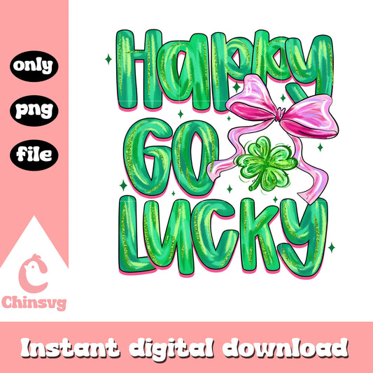 Happy go lucky bow design png, st patrick day png, trending png