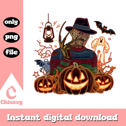 Happy halloween freddy kueger design png, freddy kueger halloween png 