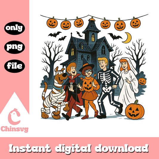 Happy halloween scooby-doo design png, scooby-doo movie png