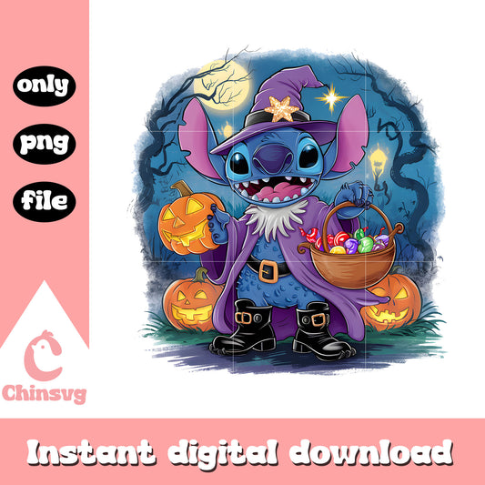 Happy halloween witch stitch drawing design png, halloween decor png