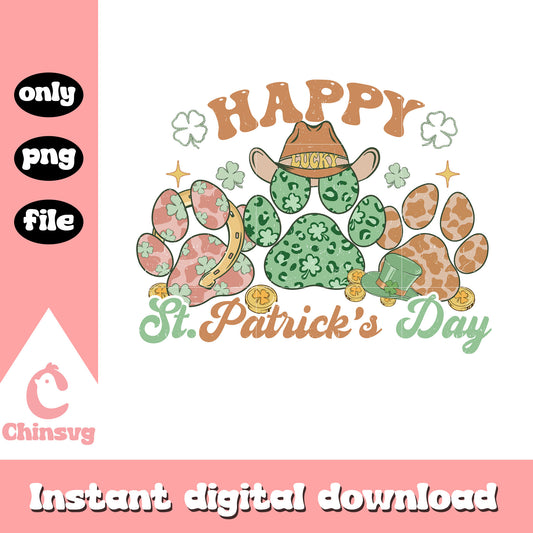 Happy st.patrick's day footprint png, st patrick day png