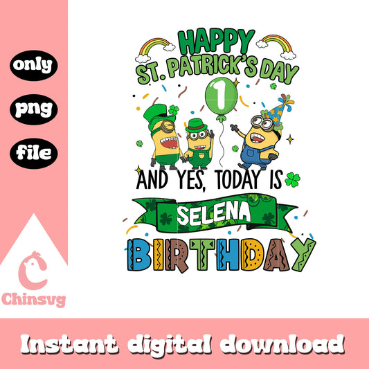 Happy st.patrick day selena birthday png, when is st patrick's day png