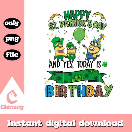 Happy st.patrick day today is birthday png, when is st patrick's day png