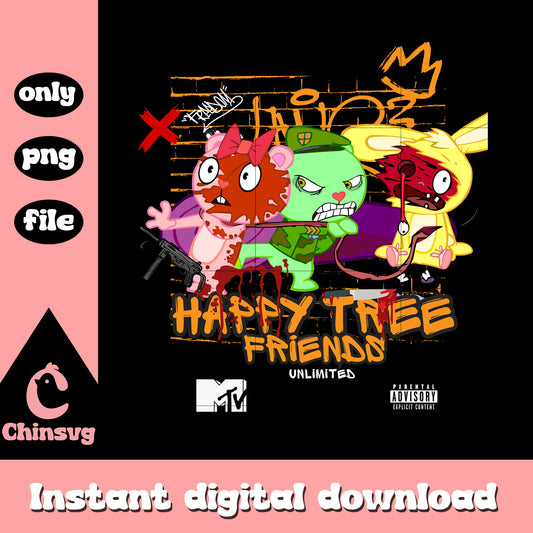 Happy tree friends freedom png, happy tree friends characters png