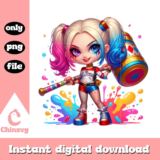 Harley Quinn dc comic character png, marvel movies png