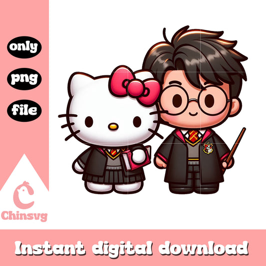 Harry potter and hello kitty png, harry potter character png
