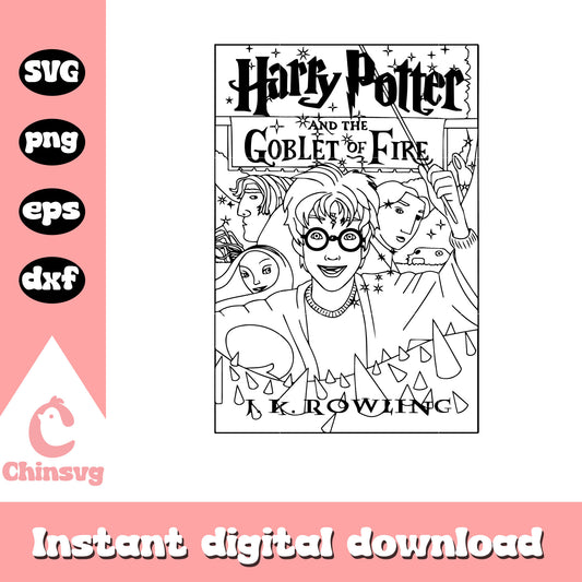 Harry potter and the goblet of fire svg, cards harry potter​ svg