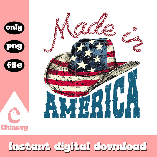 Hat made in american design png, usa 4th of july png, freedom png