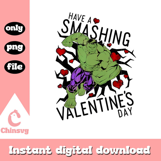 Have a smashing valentine’s day png, the incredible Hulk png