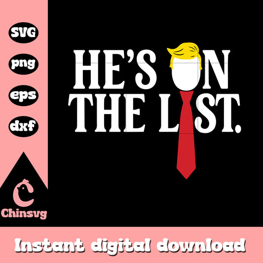 He’s on the list 2025 trump design svg, donald trump svg