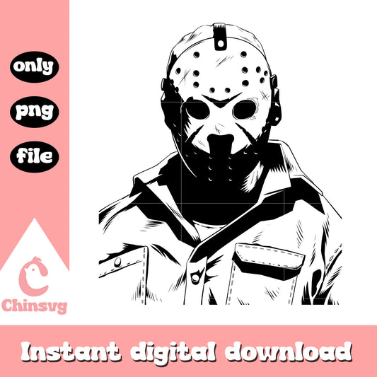 Head jason voorhees design png, jason voorhees mask cartoon png