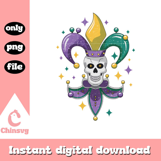 Head skeleton mardi gras png, mardi gras in new orleans​ png