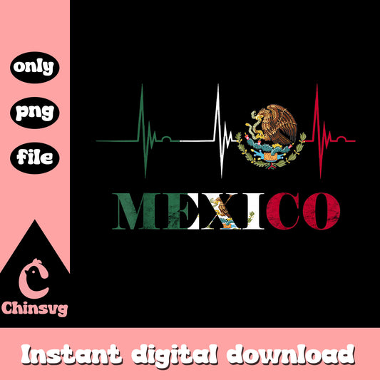 Heartbeat mexico design png, mexico independence day 2025​ png