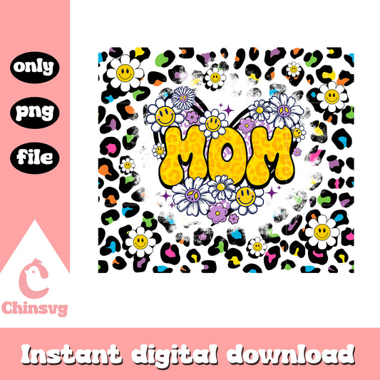 Heart daisy flower mom png, daisy flower png, heart png