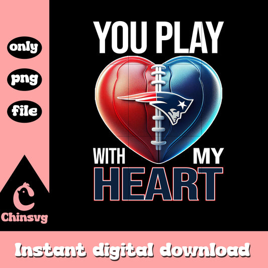 Heart design patriots logo png, new england patriots nfl​ png