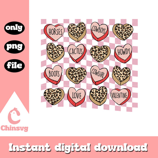 Hearts caro valentine pink png, heart valentine's day​ png