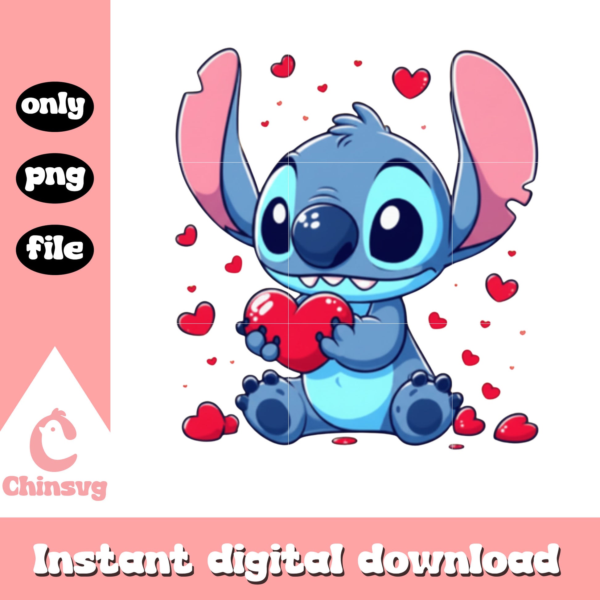 Hearts cartoon stitch valentine png, stitch valentine​​​ png