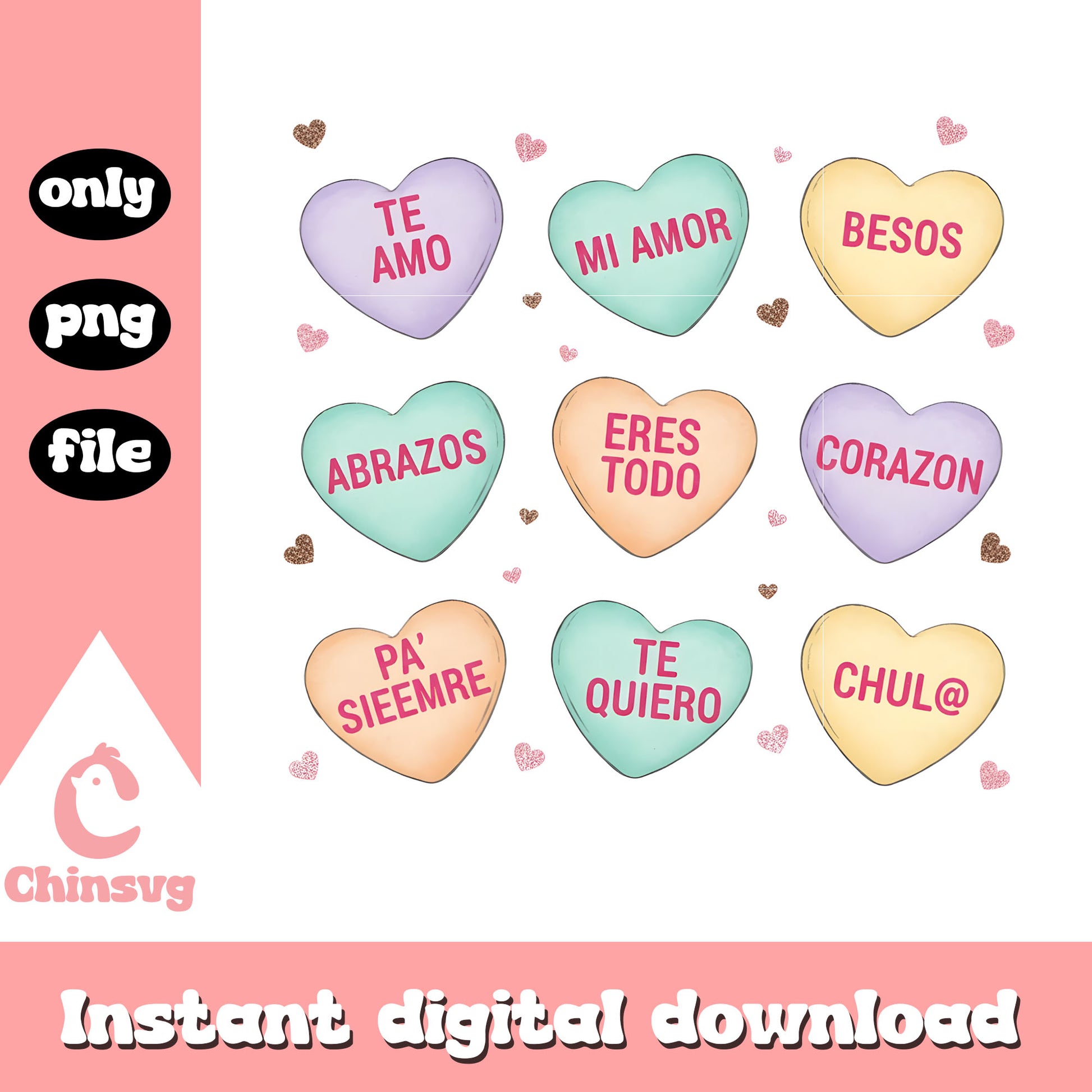 Hearts color happy valentine png, valentines day love​​ png