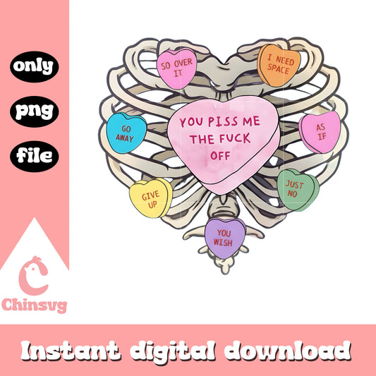 Hearts color skeleton valentine png, valentine skeletons​​​ png