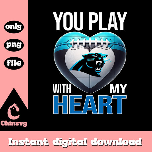 Heart shadow carolina panthers png, carolina panthers nfl png