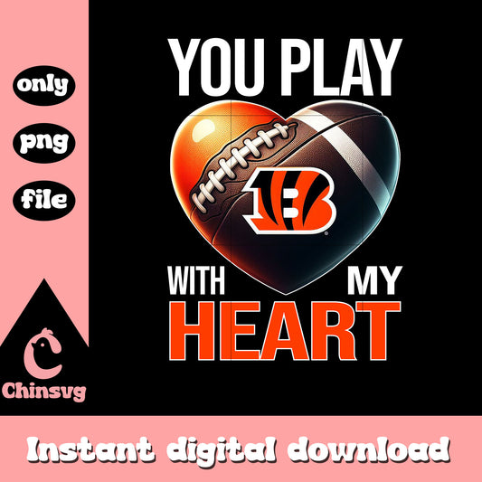 Heart shadow cincinnati bengals png, cincinnati bengals nfl png