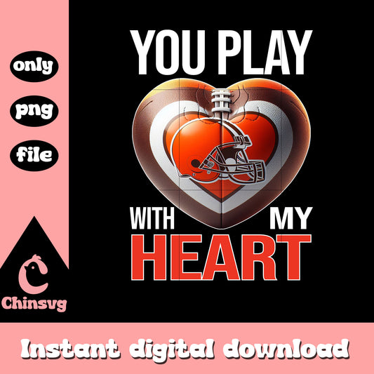 Heart shadow cleveland browns png, cleveland browns nfl png