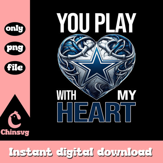 Heart shadow dallas cowboys png, dallas cowboys nfl png