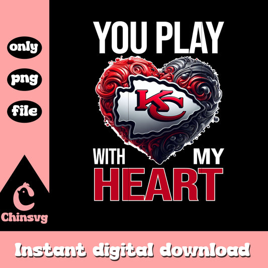 Heart shadow kansas city chiefs png, kansas city chiefs nfl png