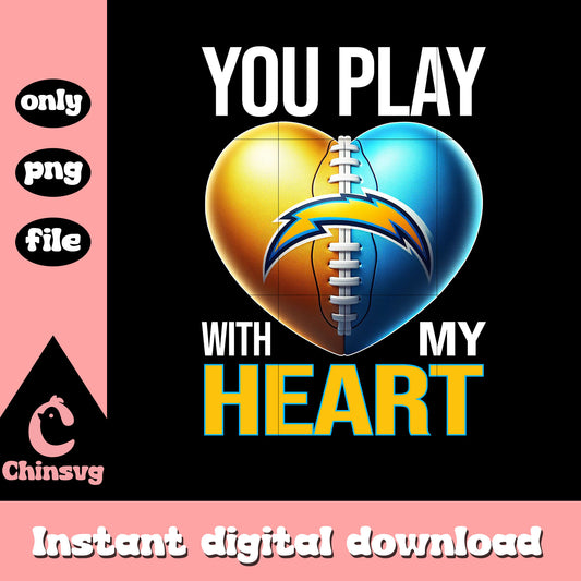 Heart shadow los angeles chargers png, los angeles chargers nfl png
