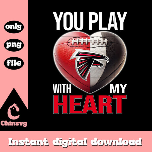 Heart shadow nfl atlanta falcons png, atlanta falcons png